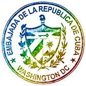 Logo of Embassy of Cuba in Washington DC.